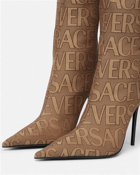 versace 19 boots|Versace thigh high boots.